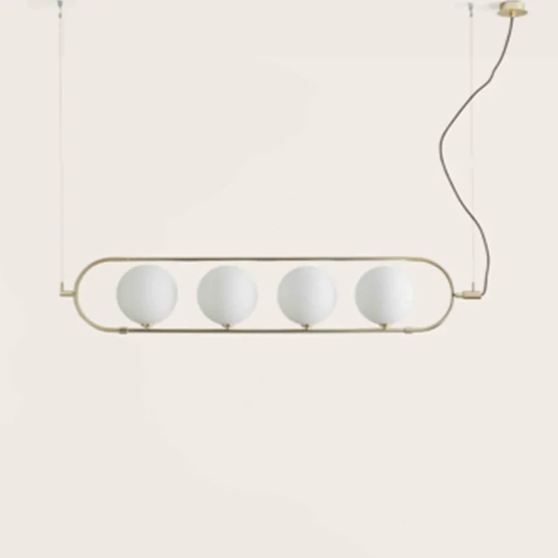 abacus linear pendant matt brass opal glass