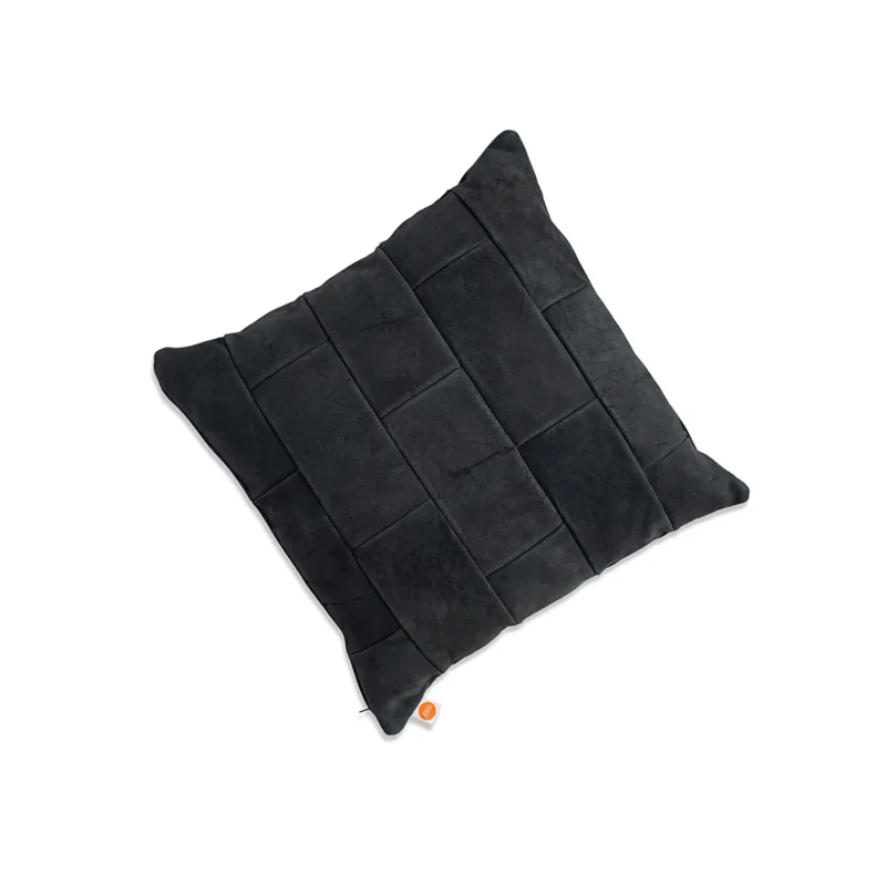 aurula black leather pillow lewis design