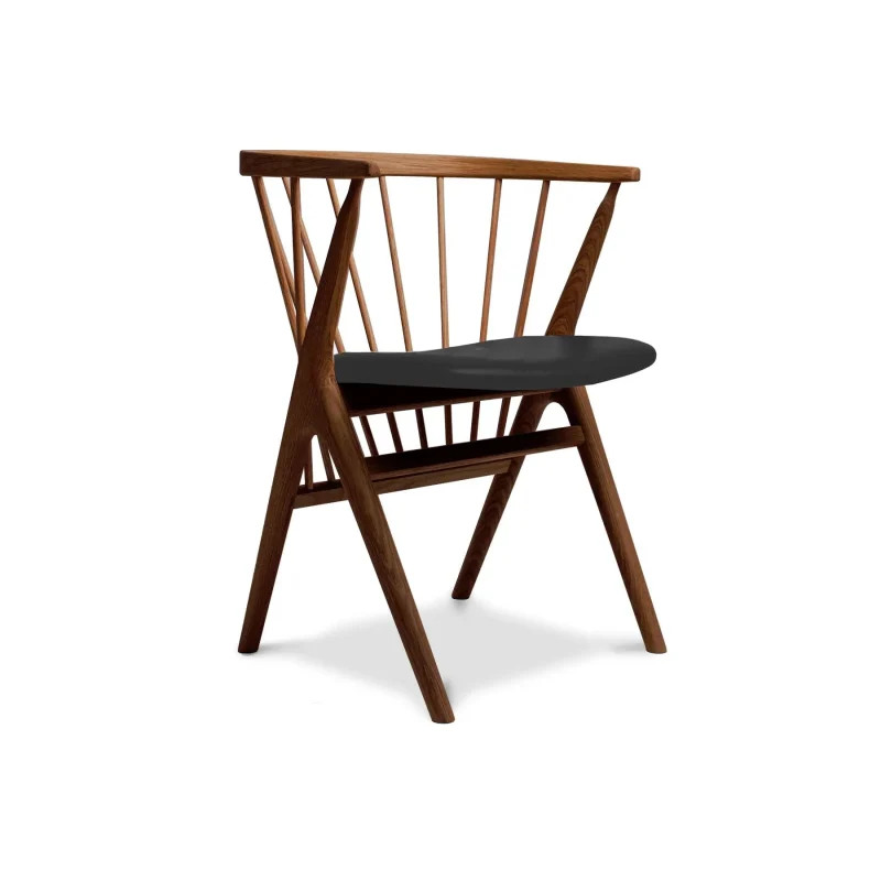 sibast no 8 dining chair smoked oak dunes anthracite leather