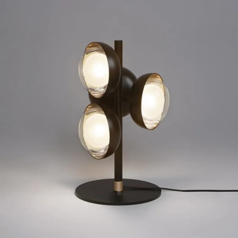 tooy muse dimmable lamp sand black brass finish